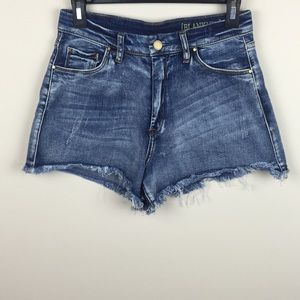[BlankNYC] - Distressed High Waist Jean Shorts